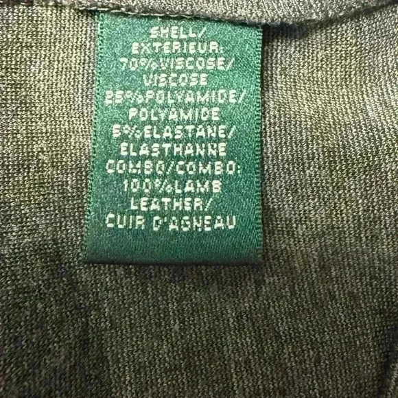 Lauren Ralph Lauren long sleeve 3/4 zippered front with leather on sleeves size2 - Picture 13 of 14